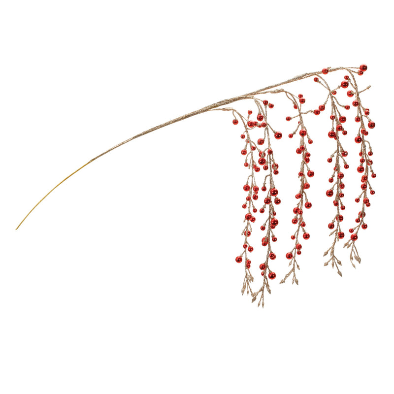 Melrose Hanging Glitter Berry Spray (Set of 2)