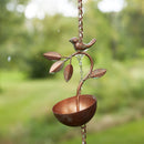 Melrose Bird Rain Chain 70"L Iron Bronze Color
