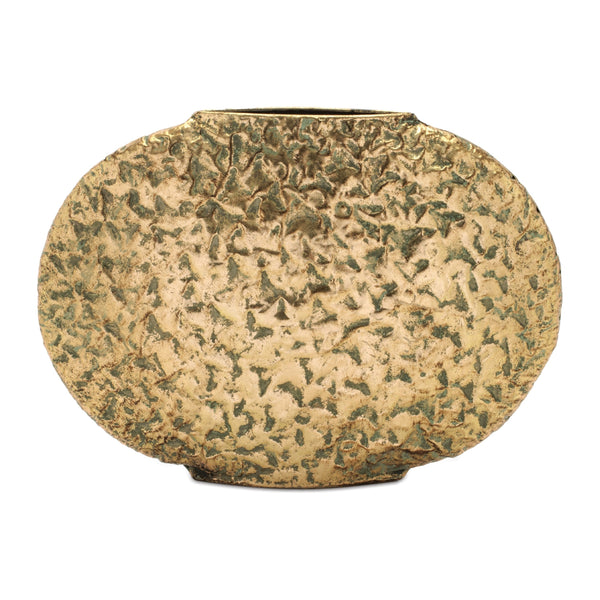 Melrose Distressed Flat Metal Vase (Set of 2)