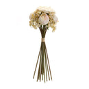 Melrose Ivory White Peony and Hydrangea Flower Bouquet (Set of 6)