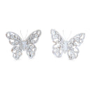 Melrose White Washed Floral Butterfly Decor (Set of 2)
