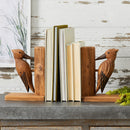 Melrose Pine Wood Woodpecker Bird Bookend (Set of 2)