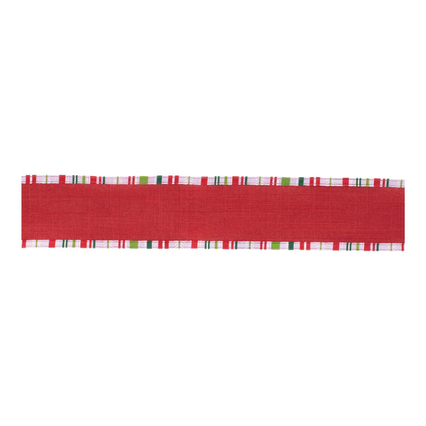 Melrose Striped Trim Wired Ribbon (Set of 2)