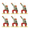 Melrose Glittered Glass Snowboarder Ornament (Set of 6)