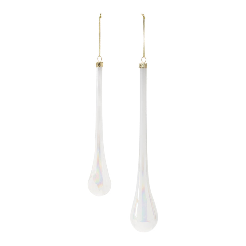 Melrose Iridescent Glass Drop Ornament (Set of 6)