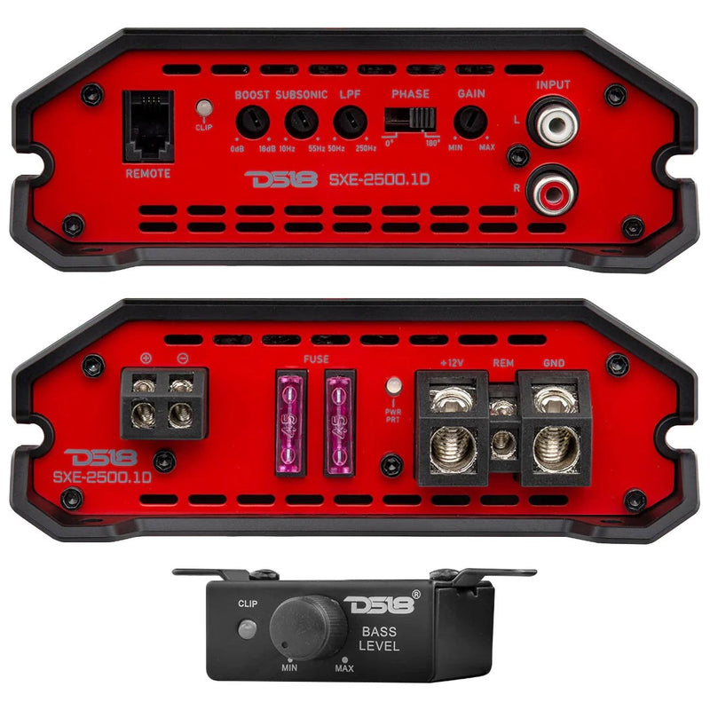 DS18 SXE25001DRD High-Power 800W RMS Class D Amplifier - Red