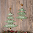 Melrose Christmas Pine Tree Wall Sign (Set of 2)