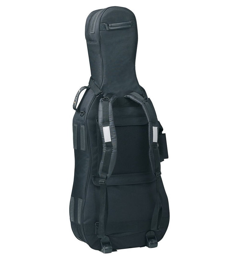 GEWA PURE Classic CS25 Cello Gig Bag 4/4 - 25mm Padding, Wheels, Black