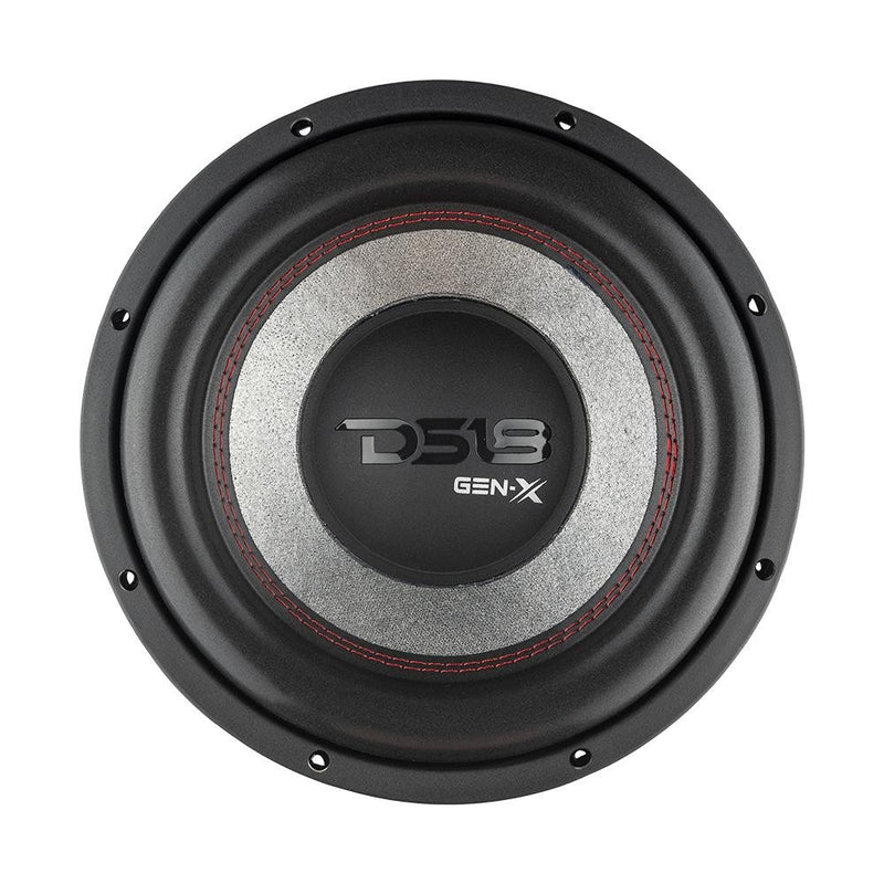 DS18 GEN-X104D Dynamic 10" 800 Watt Deep Bass Dual 4-Ohm Voice Coil Subwoofer - Red & Black