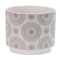 Melrose Stone Floral Patterned Planter Set of 3 Planter, Dolomite