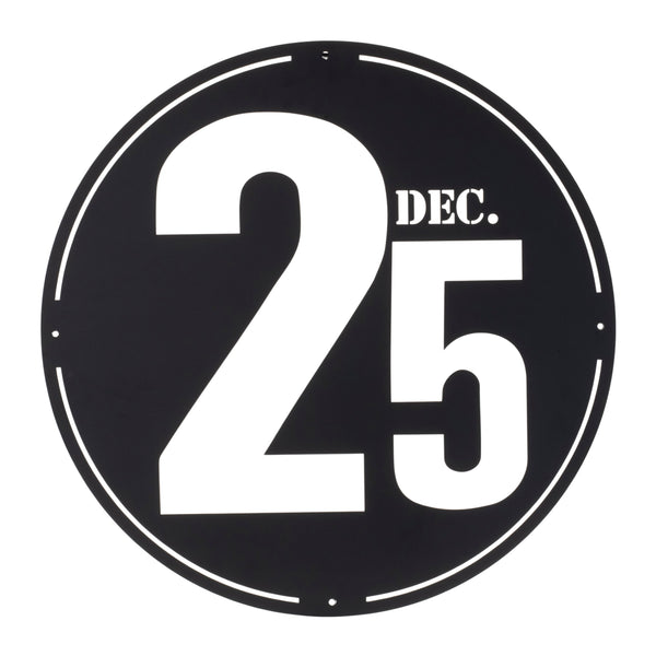 Melrose Cut Metal December 25th Plaque 24"D