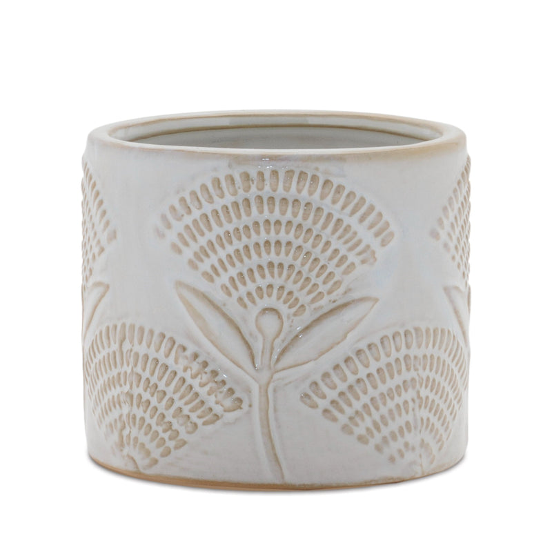 Melrose Porcelain Floral Patterned Planter Set of 2 Planter, Porcelain