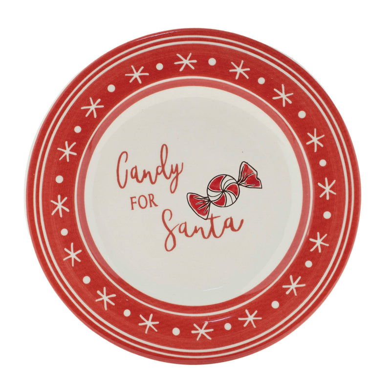 Melrose Ceramic Santa Candy Plate (Set of 4)