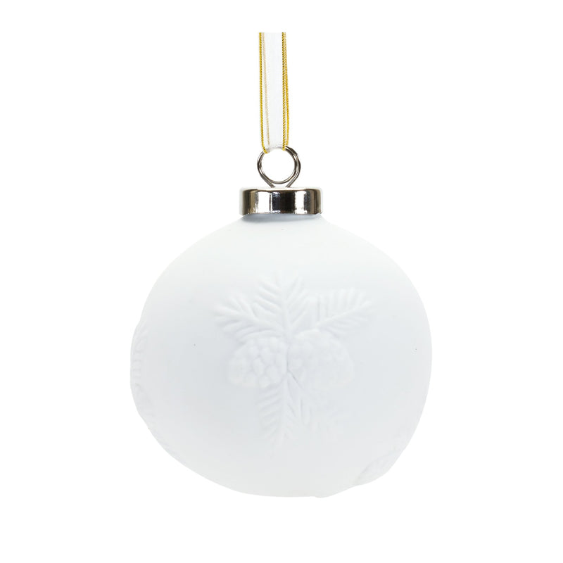 Melrose Porcelain Pine Cone Ball Ornament (Set of 6)