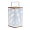 Melrose Metal Box Lantern w/ Natural Wood Accents (Set of 2) Glam & Luxury