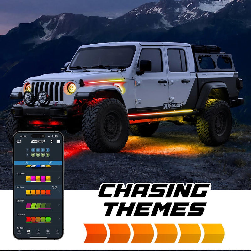 XKGlow 36" XKmax Atomix Body Panel RGB Color Chasing LED Light St - MX-BG-JP-STA