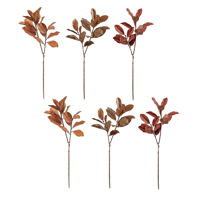 Melrose Fall Magnolia Leaf Spray (Set of 6)