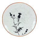 Melrose Rustic Thistle Etched Plate with Speckled Finish (Set of 4)