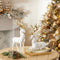 Melrose Modern Holiday Deer with Gold Antler Accent (Set of 2)