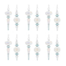 Melrose Iridescent Finial Drop Ornament (Set of 12)