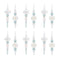 Melrose Iridescent Finial Drop Ornament (Set of 12)