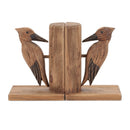 Melrose Pine Wood Woodpecker Bird Bookend (Set of 2)