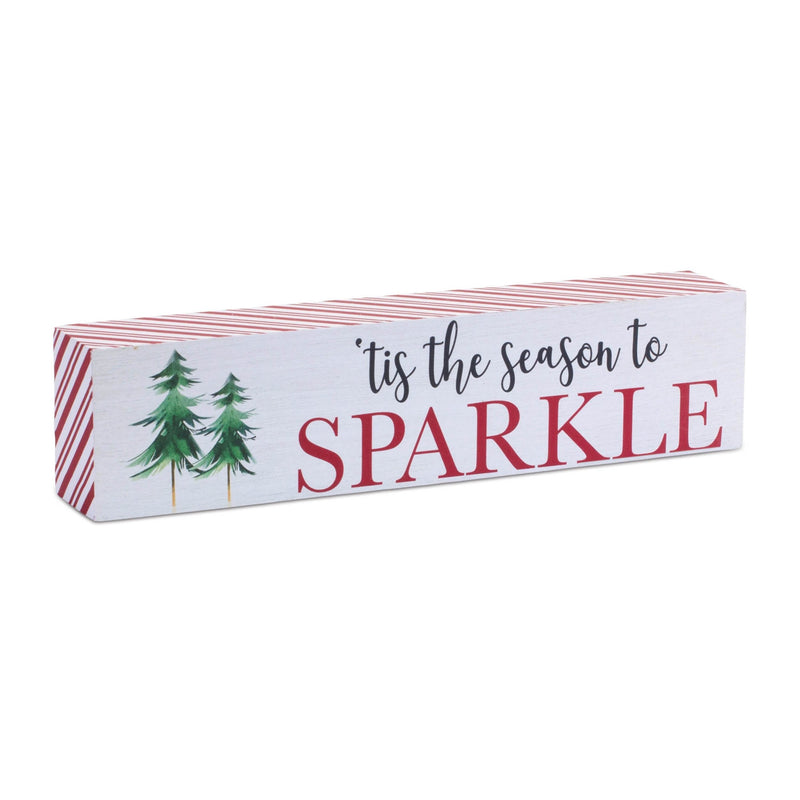 Melrose Holiday Peppermint Sentiment Sign (Set of 2)