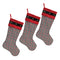 Melrose Houndstooth Plaid Holiday Stocking (Set of 3)