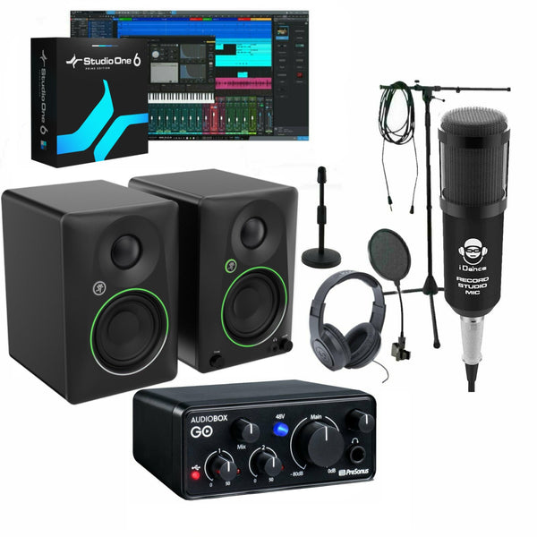 Home Studio Recording Studio One Prime Bundle Software Package PreSonus Mackie