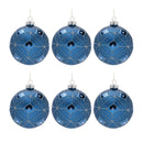 Melrose Geometric Glittered Glass Ball Ornament (Set of 6)