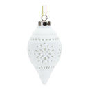 Melrose Porcelain Cut Out Ball Ornament with Nordic Design (Set of 6)