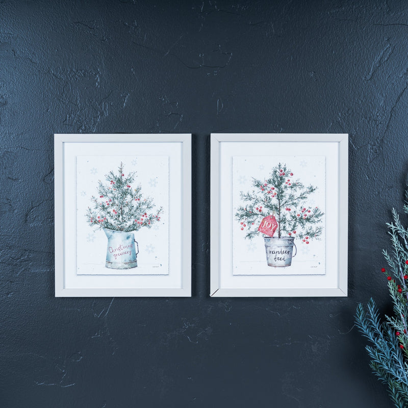Melrose Potted Pine Tree Wall Art (Set of 2)
