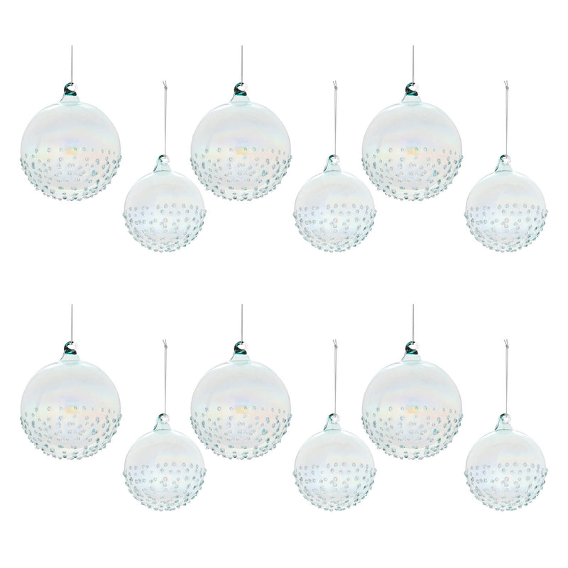Melrose Iridescent Glass Ball Ornament (Set of 12)