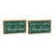 Melrose Merry Christmas Sign with Faux Leather Accent (Set of 2)