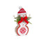 Melrose Nordic Snowflake Snowman Figurine with Pine Bow Accent (Set of 2)