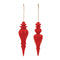 Melrose Red Wood Finial Drop Ornament (Set of 6)
