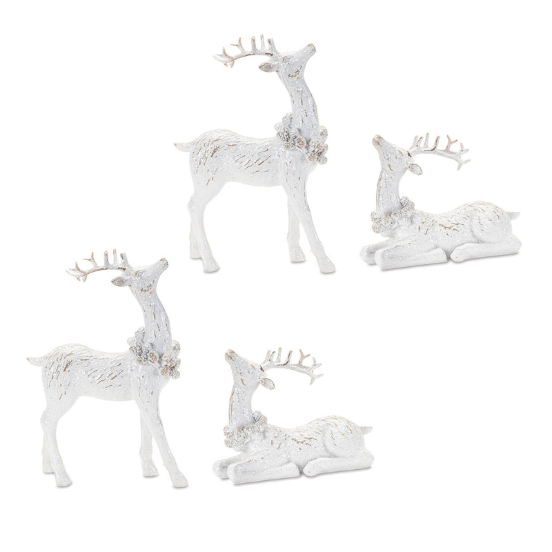 Melrose Winter Deer Figurine (Set of 4)