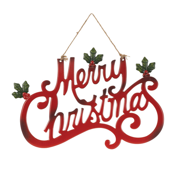 Melrose Cut Metal Merry Christmas Sign 19"L