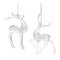 Melrose Clear Bubbled Deer Ornament (Set of 6)