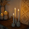 Melrose FIA Wick White Taper Candle (Set of 2)
