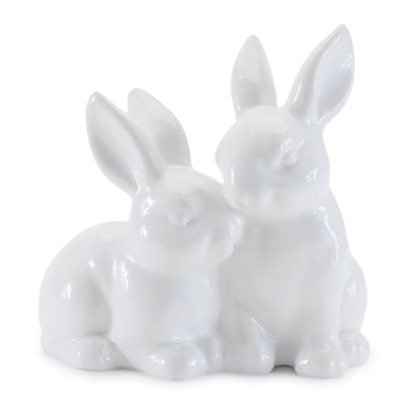 Melrose Ceramic Mini Garden Bunny Couple (Set of 4)