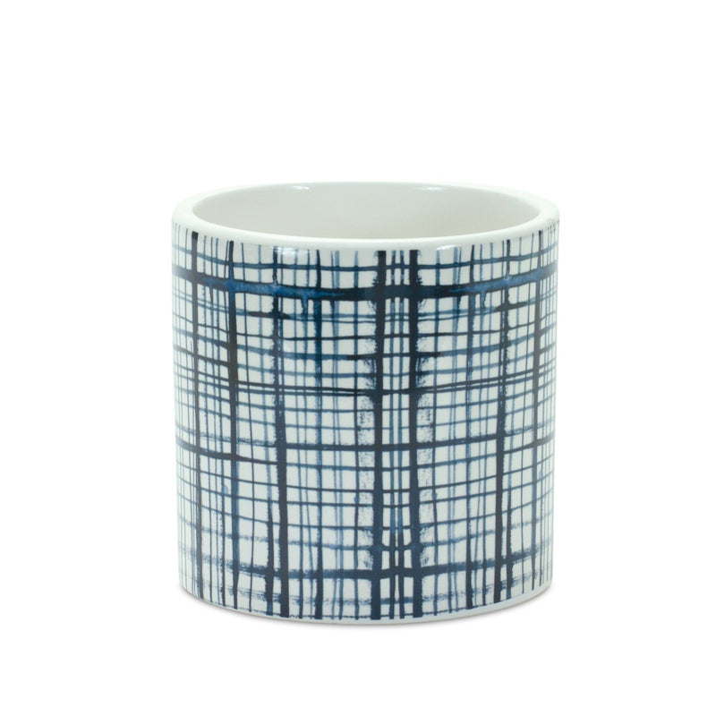 Melrose Criss Cross Pattern Planter Set of 2 Planter, Criss Cross, Dolomite