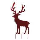 Melrose Metal Deer Cut-Out Yard Stakes – Set of 2