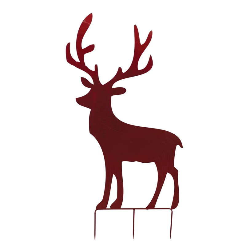 Melrose Metal Deer Cut-Out Yard Stakes – Set of 2