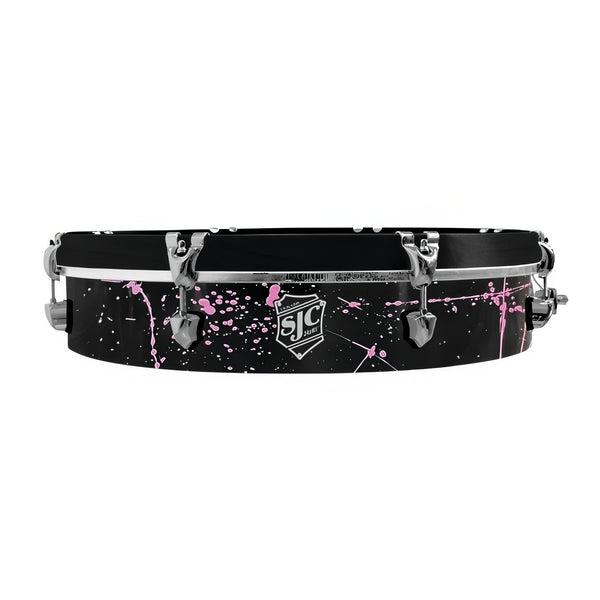 SJC Drums Navigator Series 4" x 20" UFO Drum – 7-Ply Maple - Pink Splatter