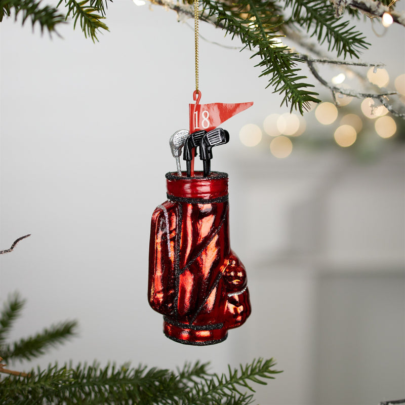 Melrose Glass Golf Bag Ornament (Set of 12)