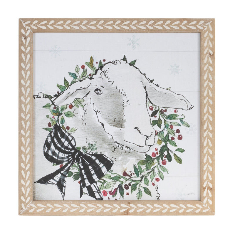 Melrose Framed Winter Farm Animal Print (Set of 2)