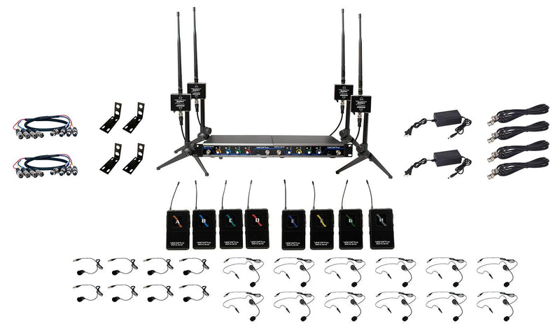 VocoPro BOOST-PLAY-8 Long Range Digital Wireless Bodypack Microphone System