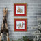 Melrose Framed Dog Sled and Ski Print Under Glass (Set of 2)