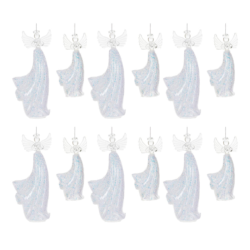 Melrose Iridescent Glass Angel Ornament (Set of 6)